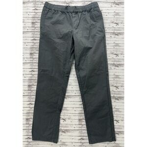 Pact Mens Organic Cotton Elastic Waist Pull On Pants Gray Size XL 34x31